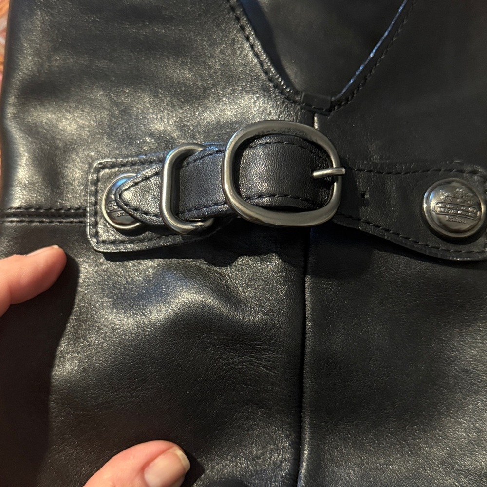 Coach Dark Brown Leather Over-the-Knee Boots - Picture 5 of 5